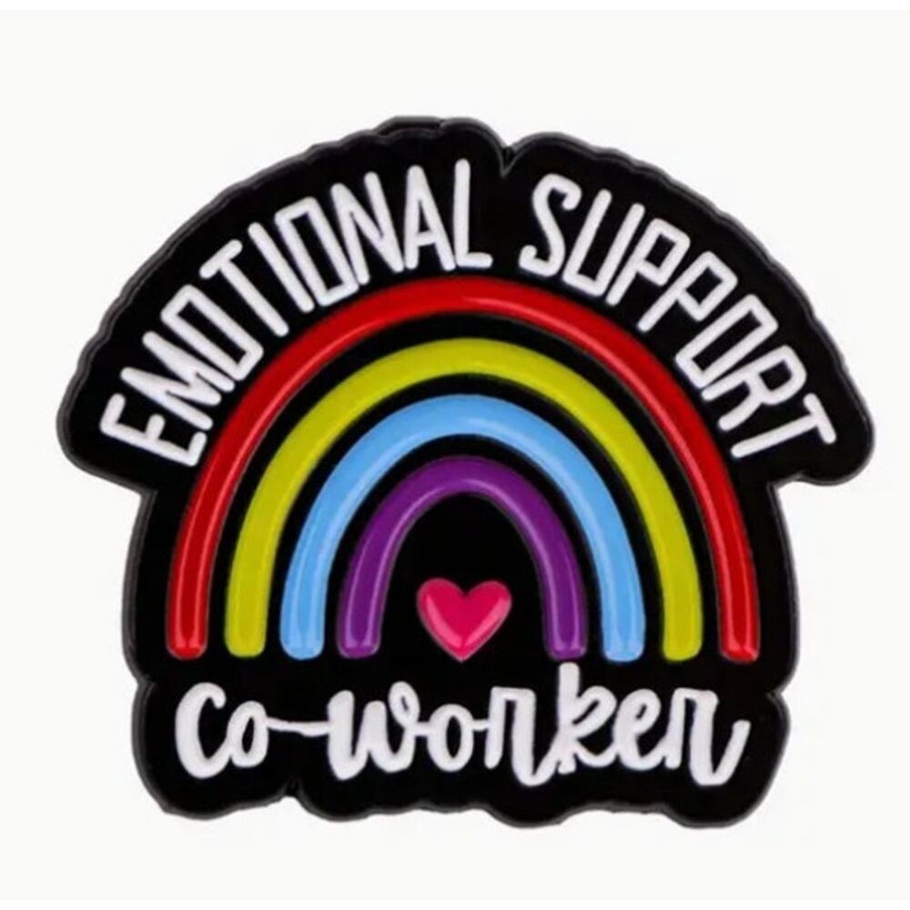 Emotional Support Coworker Enamel Pins 429-2